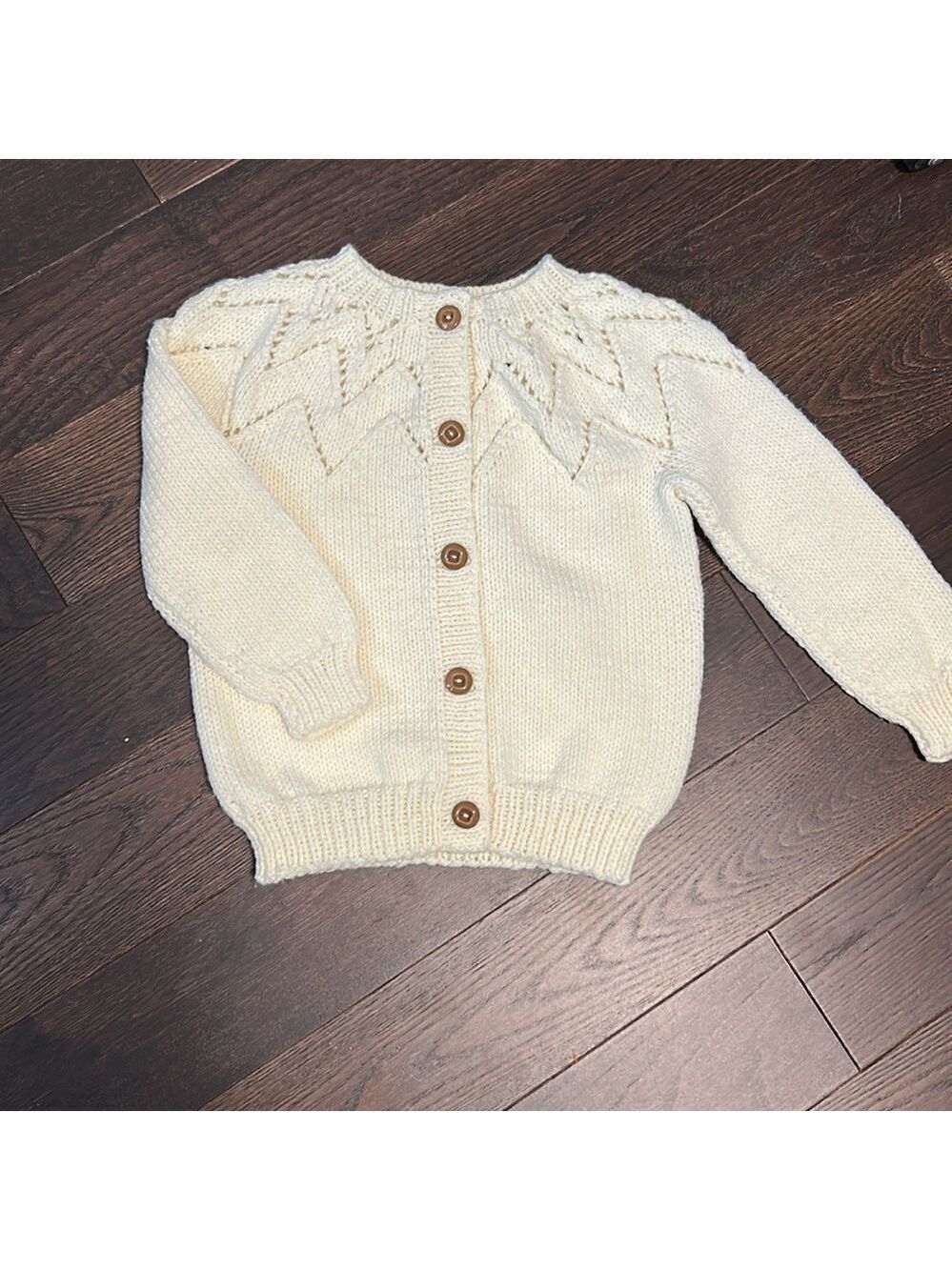 Handmade Children’s Fisherman Chunky Knit Coastal Cardigan Sweater - Picture 11 of 11